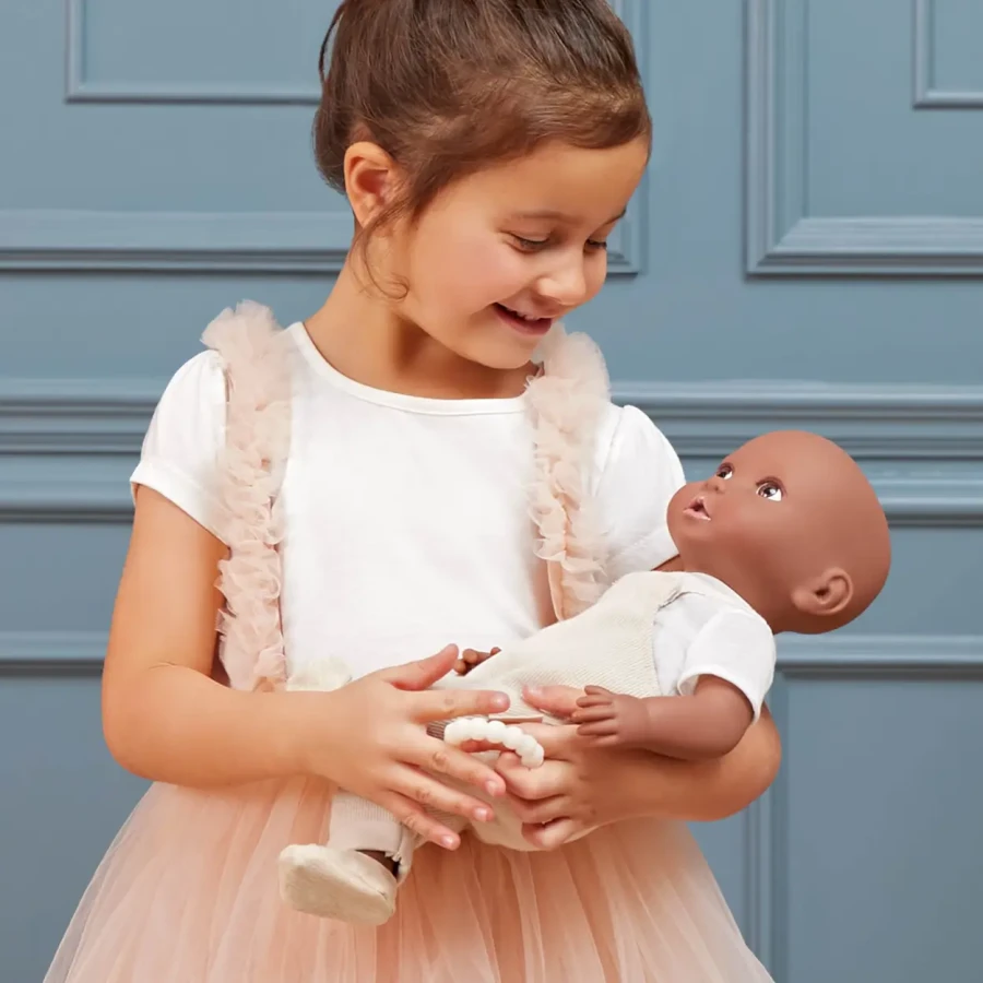 Zestaw ubranek dla lalki niemowlęcia, stylizacja ze spodniami na szelkach / LullaBaby