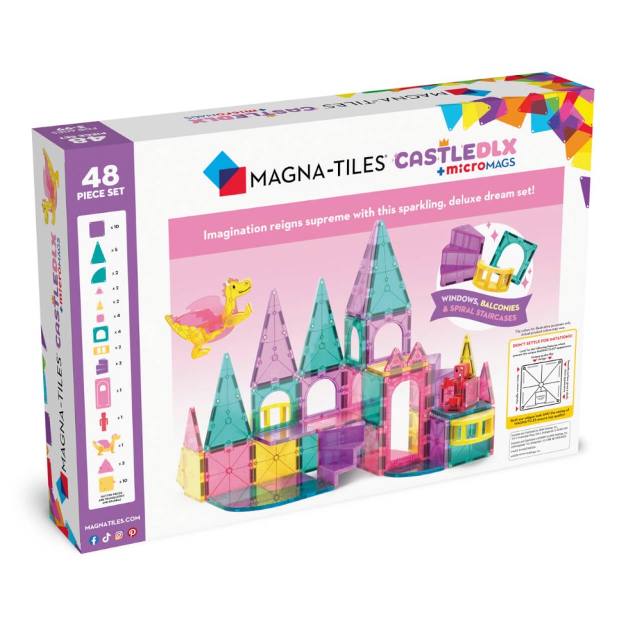 Klocki Magnetyczne Zamek DLX 48 el. / Magna-Tiles