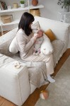Ergonomiczna poduszka rogal dla kobiet w ciąży i karmiących Big Flopsy™, Linen natural / Beaba