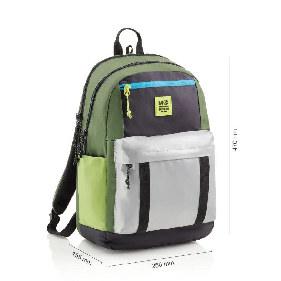 Plecak trzykomorowy Amsterdam Rider Green 28L / Miquelrius