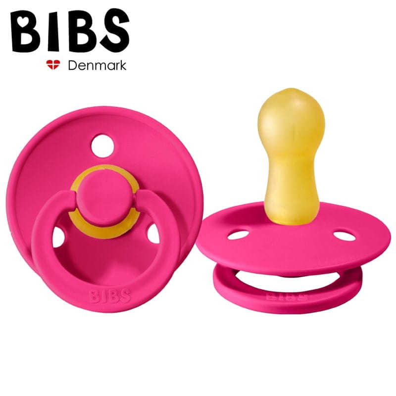 Dwa smoczki Bibs w kolorze malinowym