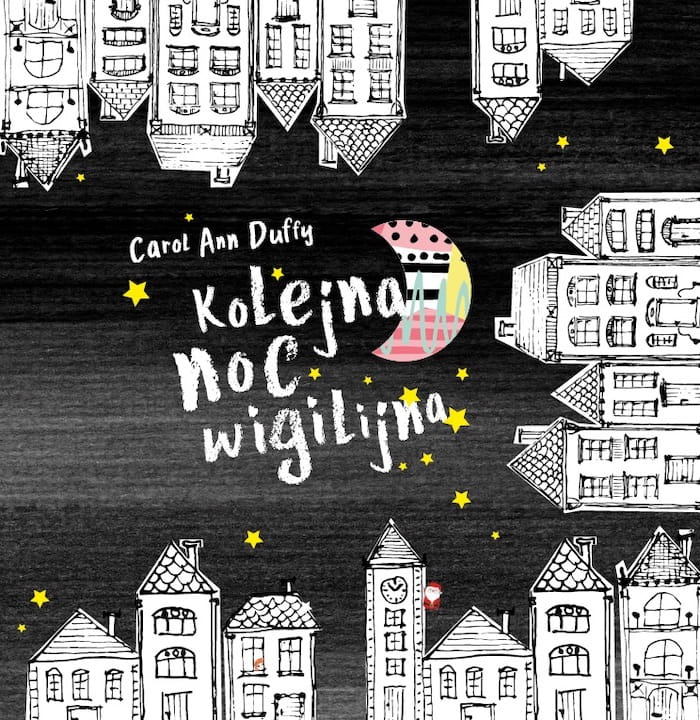 Okładka książki z nocą w tle