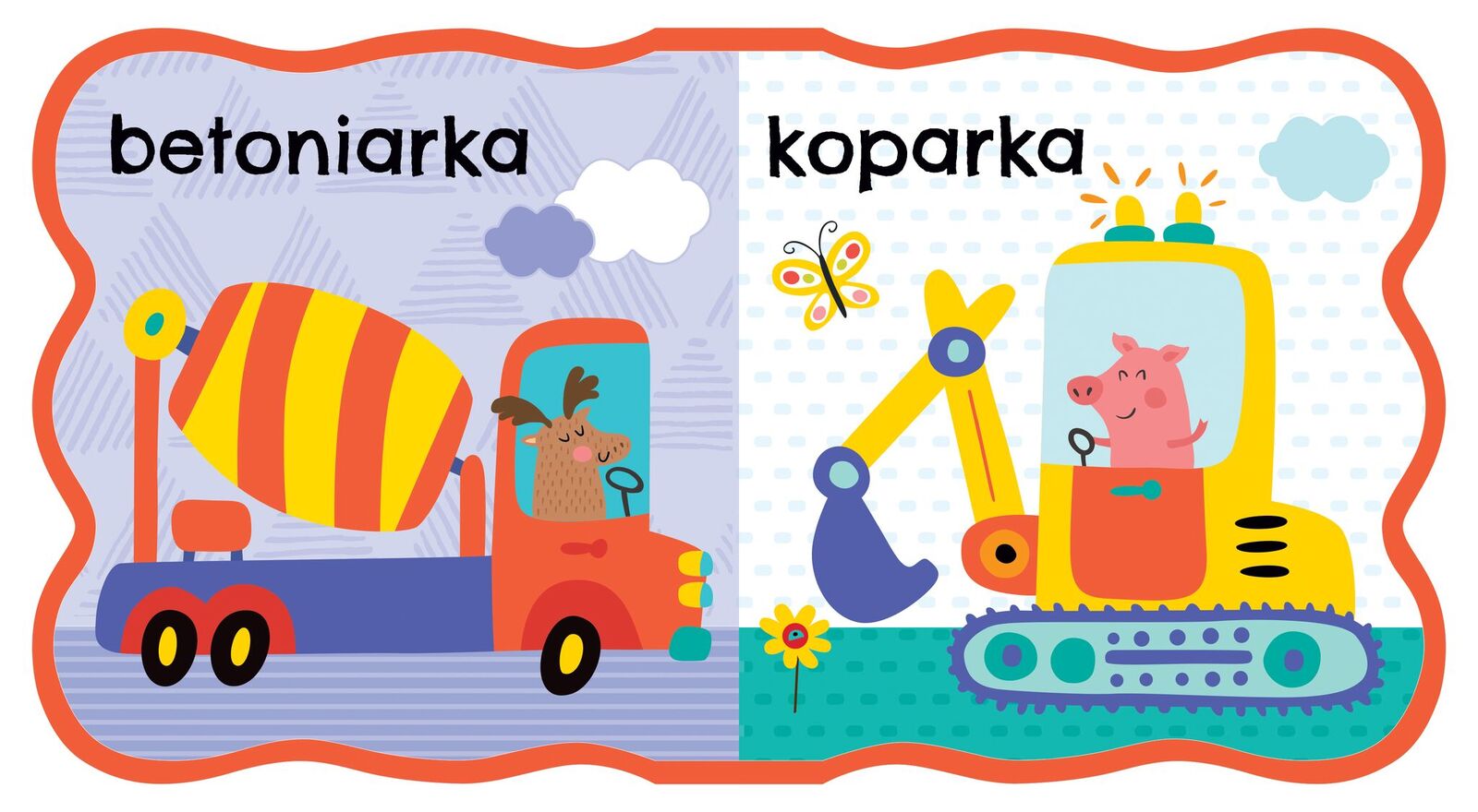 Książeczka dla dzieci - rozkładówka z pojazdami